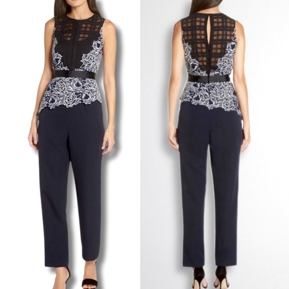 REVOLVE Chelsea28 Lace Bodice Mixed Media Jumpsuit - Picture 8 of 10